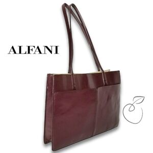 ALFANI LEATHER TOTE BROWN